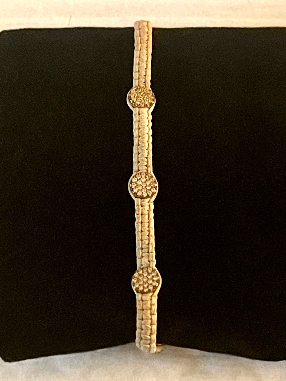 TAI Jewelry Macramé Bracelet with Gold Crystals! - Picture 5 of 5
